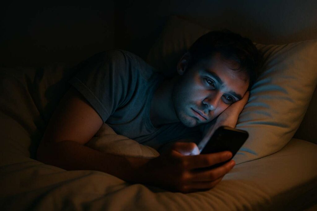 Écrans et sommeil : la lumière bleue bloque la mélatonine et réduit la qualité du sommeil profond